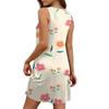 Damen Sommerkleid, lässig, quadratischer Ausschnitt, Blumendruck, ärmellos, mit Taschen