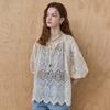 Ethnic Lace Puff Sleeve Blouse Ze06qb020nh