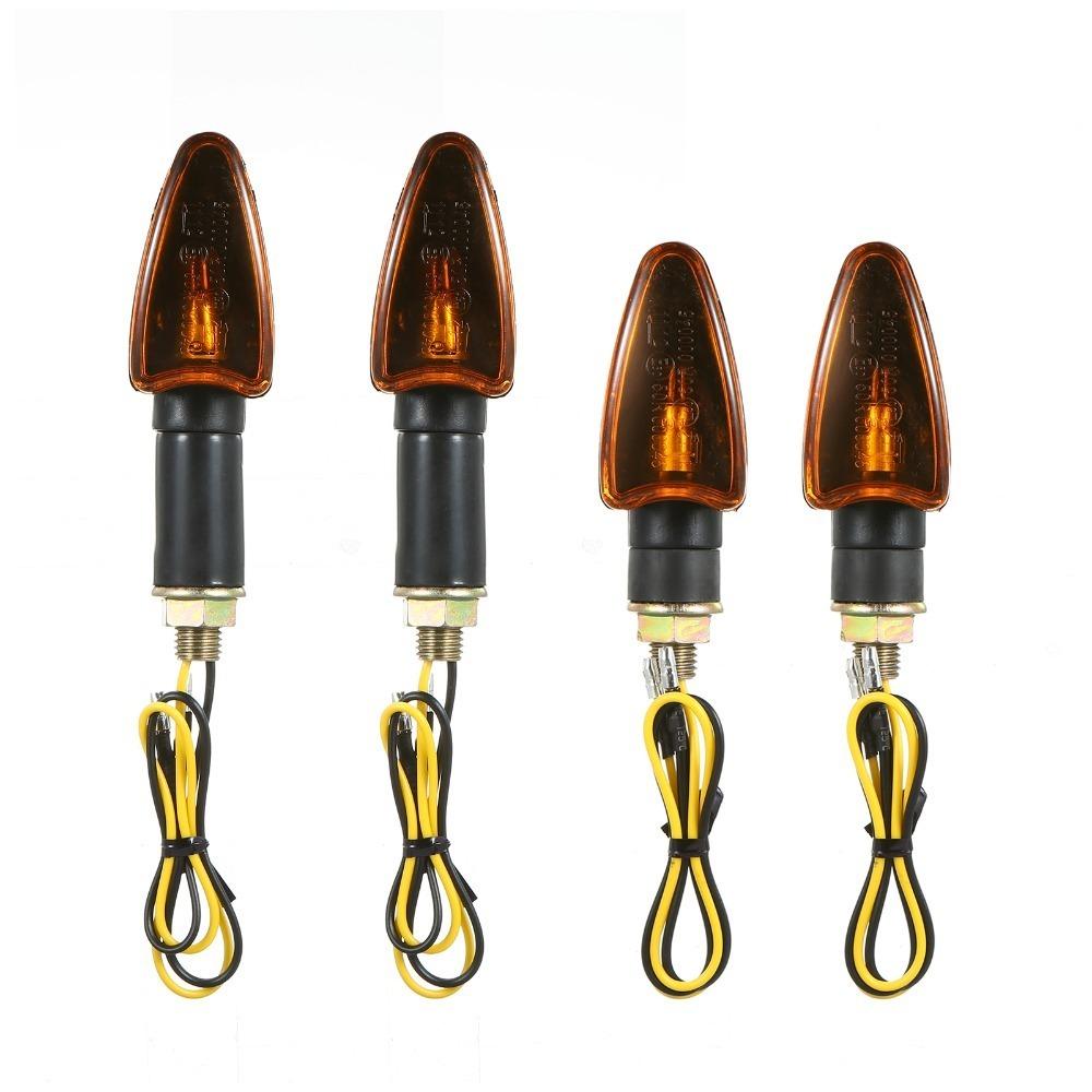 4PCS ABS Casing Turn Signal Indicator Light 8mm Interface Motorbike Indicator Lamp  For ATV
