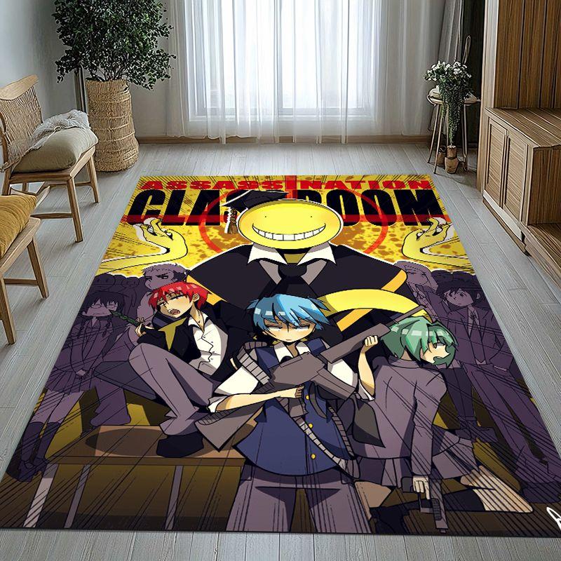 Assassination Classroom Anime Woonkamer Antislip Vloerkleed Zacht Tapijt voor Slaapkamer Kinderkamer Speelkamer Bank, Huisdecoratie Deurmat Cadeau