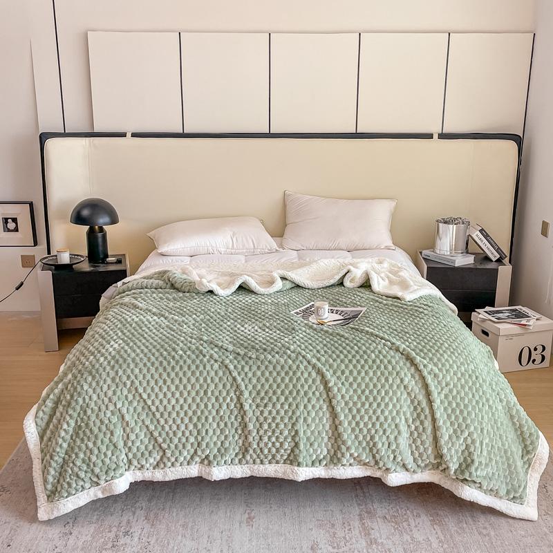 Sherpa Throw Blanket for Couch - 3D Stylish Honeycomb Design Soft Fuzzy Blanket, Fleece Plush Thick Warm Blanket Gift for Winter