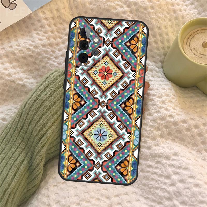 Ukrainian Pattern For Samsung Galaxy A52 A52S A32 A12 A22 A72 A21S A50 A70 A71 A51 A33 A73 A53 Cover Case