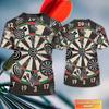 New 3D Printed Darts Men's Name Darts Team Summer Short Sleeve Top Fashion Round Neck