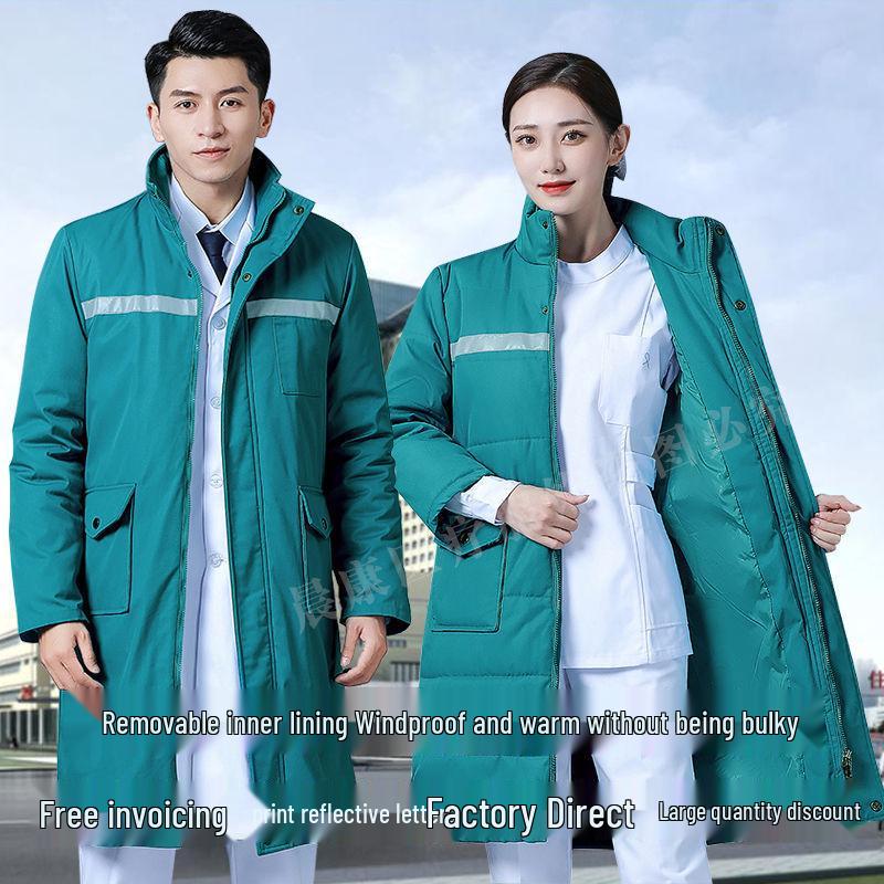 Neuer Winter-Baumwollmantel für Notaufnahmeärzte und -pfleger