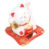 3.5in Lucky Fortune Cat Solar Powered Waving Lucky Cat Display Decoration for Desktop Home Entrance