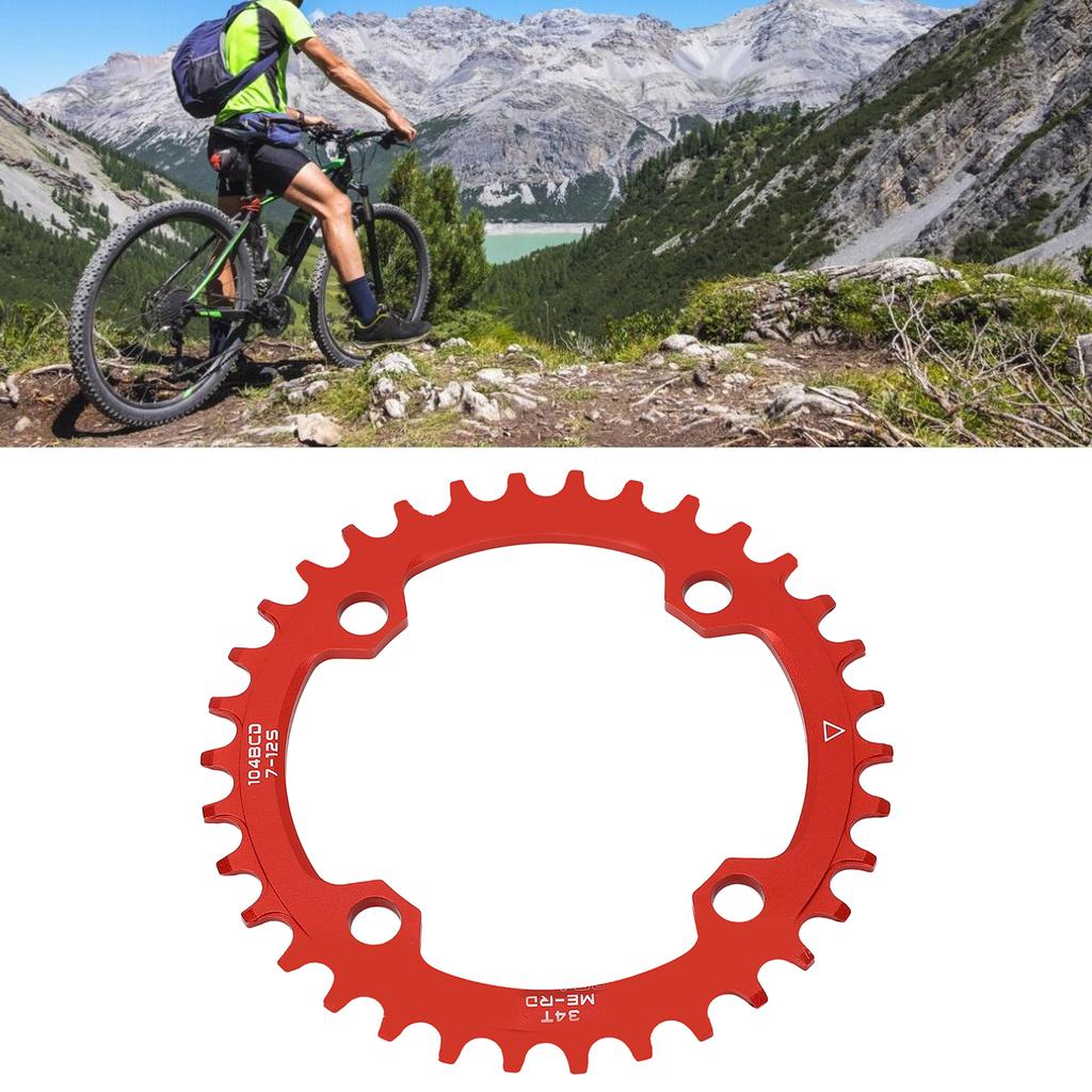 Bike Round Chainring Aluminum Alloy Narrow Wide Tooth Single Chainwheel for Mountain Bikes