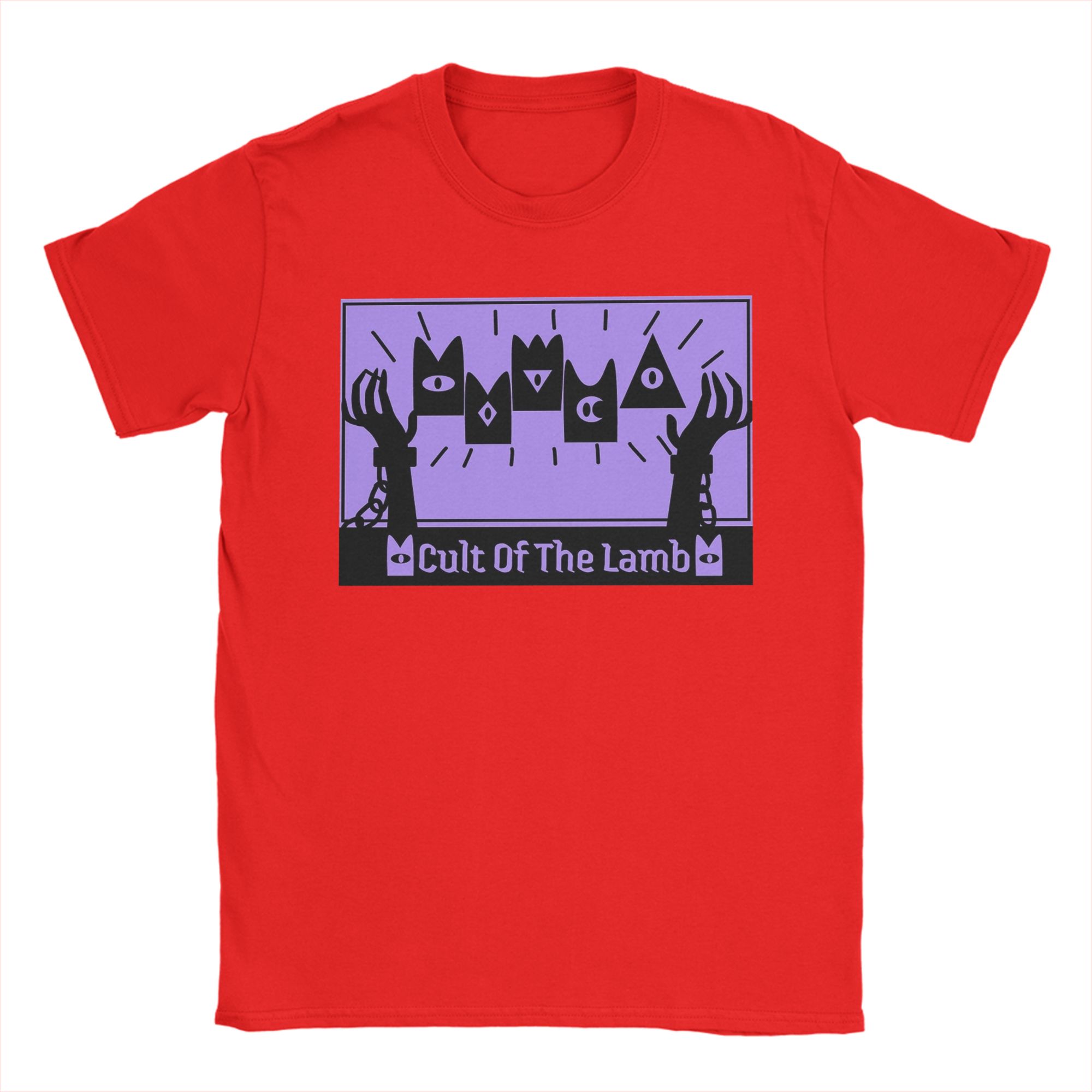 

Cult Of The Lamb Game TShirts for Men Vintage 100 Cotton Tees Crew Neck Short Sleeve T Shirts Gift Idea Clothes S