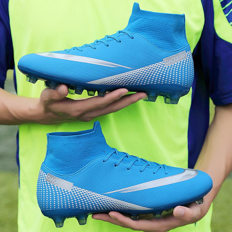 2025 new high-top football shoes AG long nails TF broken nails youth men's and women's shoes training competition sports shoes