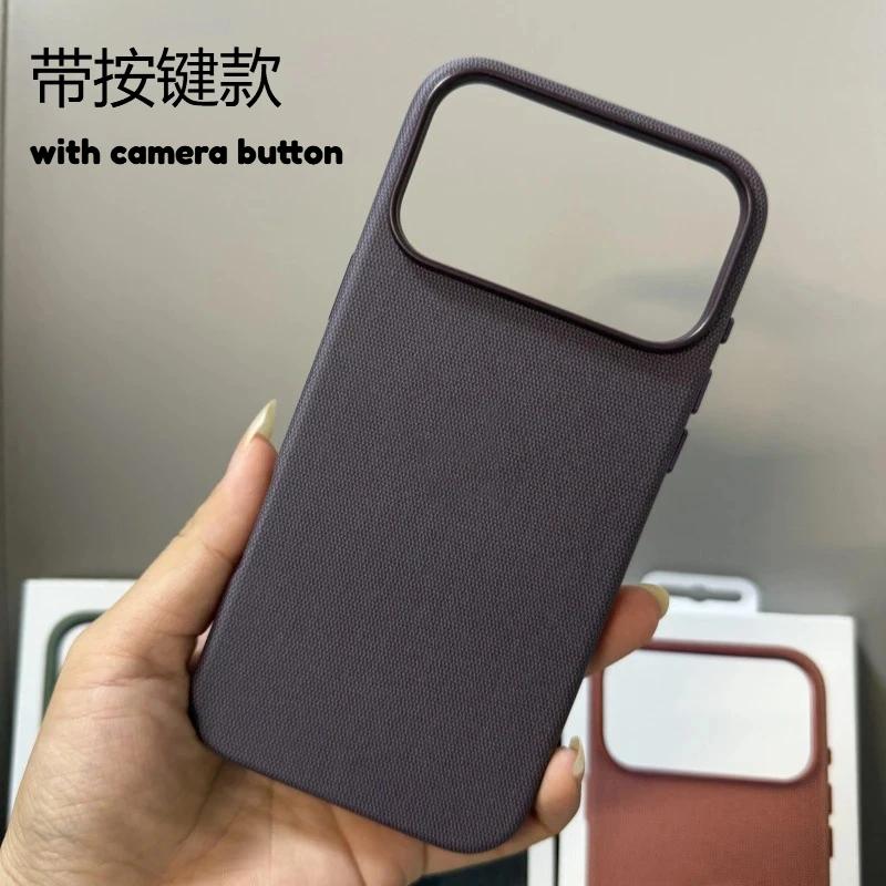 Husă magnetică nouă TechWoven pentru telefon pentru iPhone 17 Air 16 15 14 13 Pro Max Cu buton pentru cameră Pentru husă de protecție oficială Magsafe