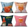 Kissenbezug mit Mojito-Motiv, Aperol-S-Spritz-Motiv, bedruckter Kissenbezug für Sofa