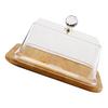 Cake Display Platter Square Cake Display Stand with Acrylic Cover for Birthdays and Special Event
