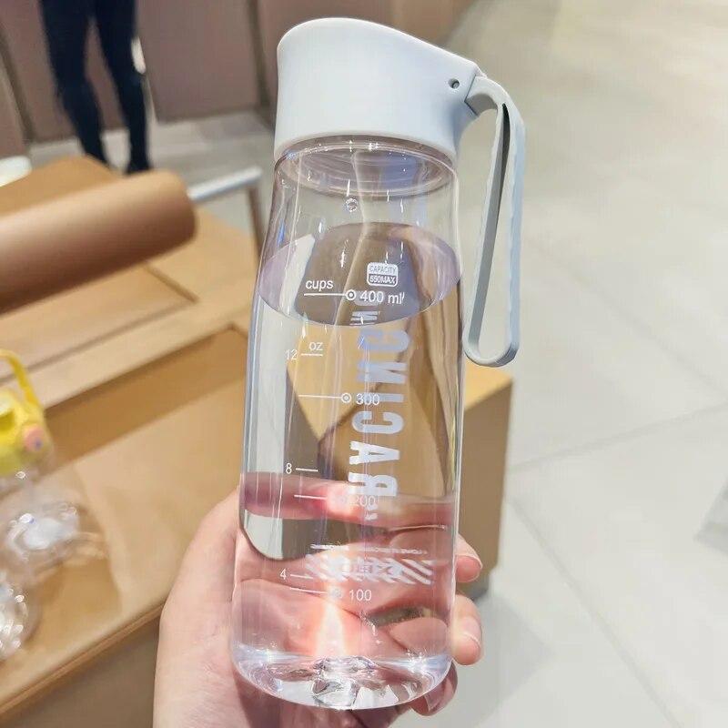 Bærbart tau 550 650 ml Plast Klart Løpesport Vannflaskekopp Student Mann Kvinne Sommer Handy Cup BPA-fri