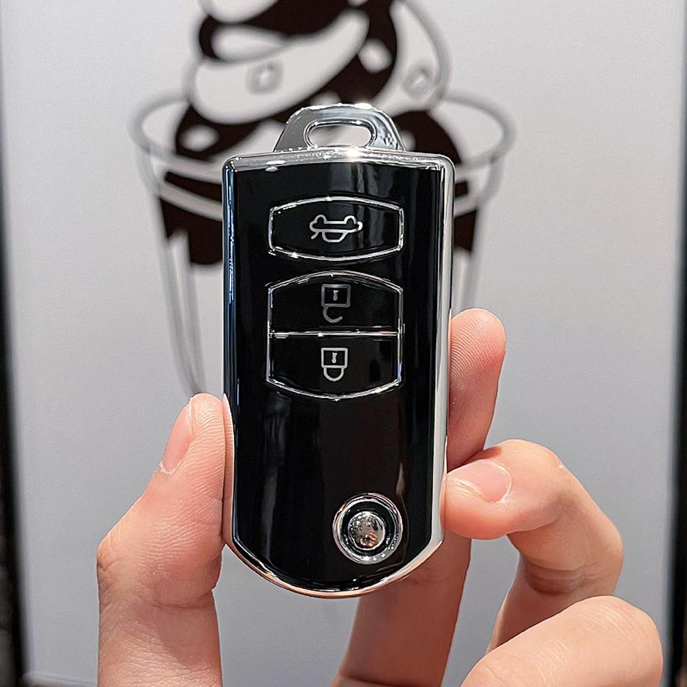 2/3 Buttons TPU Car Key Case Cover Shell Fob Holder Keyless For Mazda Demio 2 3 5 6 M3 M5 M6 CX-5 CX7 CX9 RX8 MX5 MPV