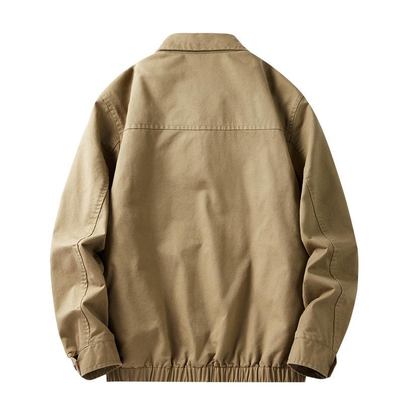 Washed Jacket Men's Coat Lapel Casual Top