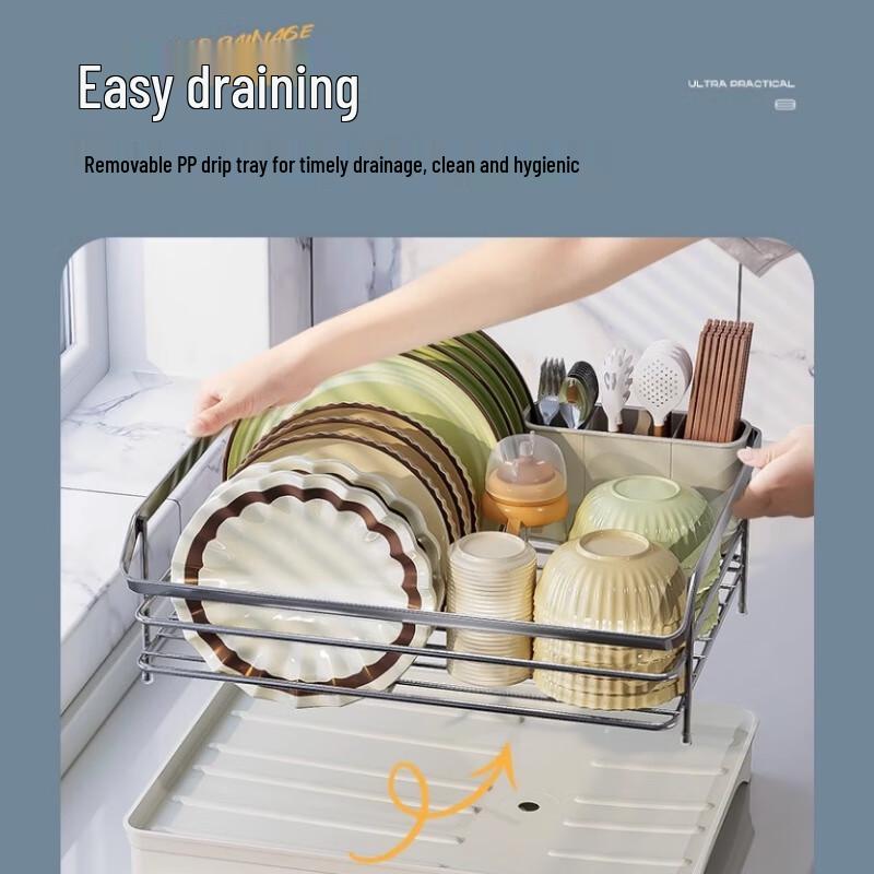 Bieying Edelstahl Geschirr-Abtropfgestell