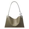 Michael Kors Christina Front Logo Cow Leather Tote Bag Tote Bag Shopping Bag Shoulder Bag Large Size Women's Olive Green
