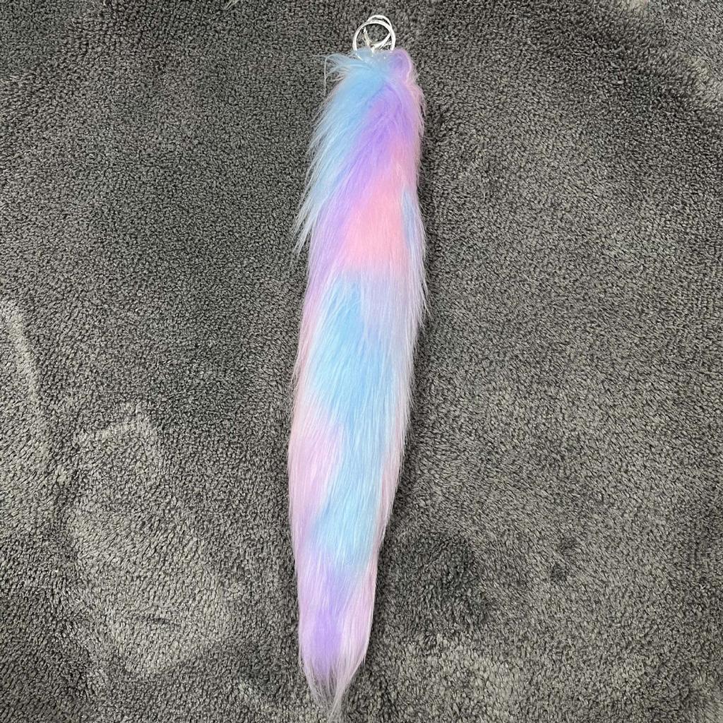 Decorative Fox Tail Keychain Pendant 25cm/40cm Faux Fluffy Soft Plush Hanging Accessory for Bags or Keys Decoration