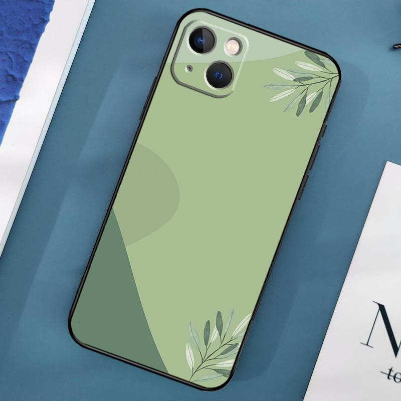 

Aesthetic Sage Green Case For iPhone 16 15 14 13 12 11 Pro Max XS X XR Plus 12 13 Mini Cover Shell iPhone 12 mini
