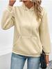 2023 Plus Velvet Women's Solid Color Loose Hooded Sweatshirt - Thickened for Autumn and Winter
