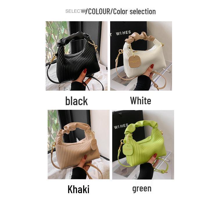 Vertical Stripes Handbag 2025: Stylish and Versatile Shoulder Messenger Bag for Women.