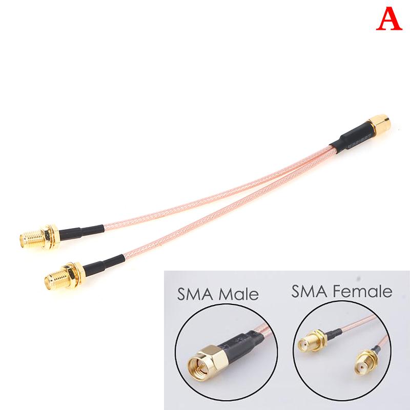 Sma To 2X Sma Male Female Y Type Splitter Combiner Jumper Cable Pigtail