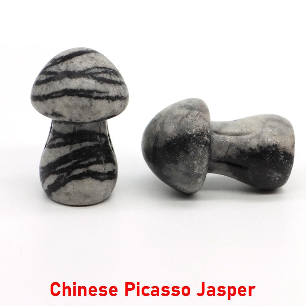 1.5" Natural Crystal Mushroom Gem Quartz Mushroom Mineral Healing Reiki Home Decoration Diy Crafts Gift Aquarium Stone