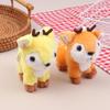 Cute Sika Deer Plush Keychain Stuffed Animal Soft Pendant for School Bag Girly Purse Car Keys Gift Use