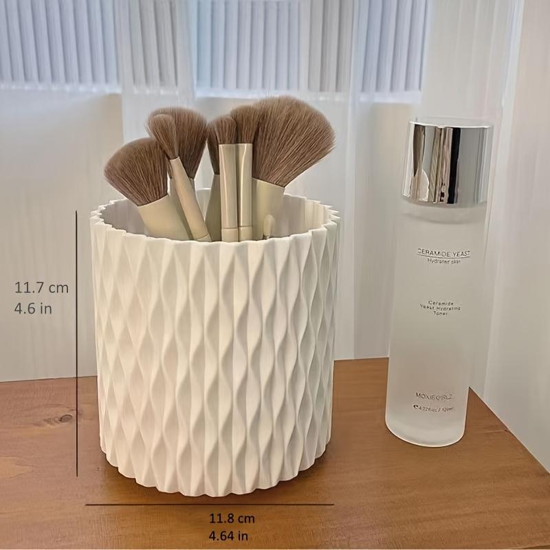 Rotating Makeup Brush Holder Lipstick Storage Box Student Pen Holder Desktop Organizer Large Capacity Cosmetic Storage Cup
