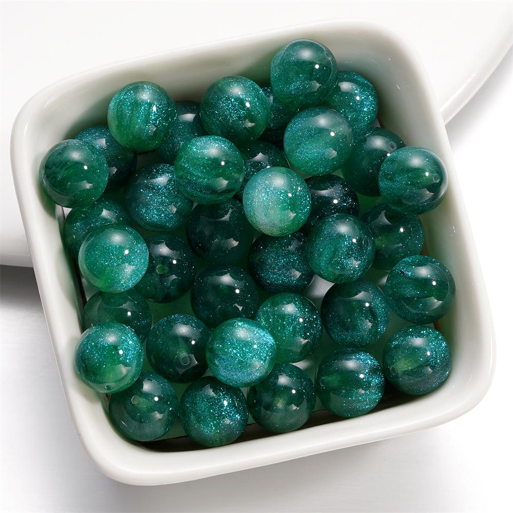 10pcs/lot 10mm Colorful Resin Round Bead Charm Spacer Loose Beads for DIY Handmade Necklace Jewelry Making Findings Accessories