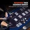 10 Player Foldable Poker Table, Blackjack Texas Holdem Poker Table with Padded Rails and Stainless Steel Cup Holders, Portable Folding Card Board Game