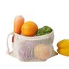 Organic Cotton Mesh Drawstring Bag for Vegetables & Fruits