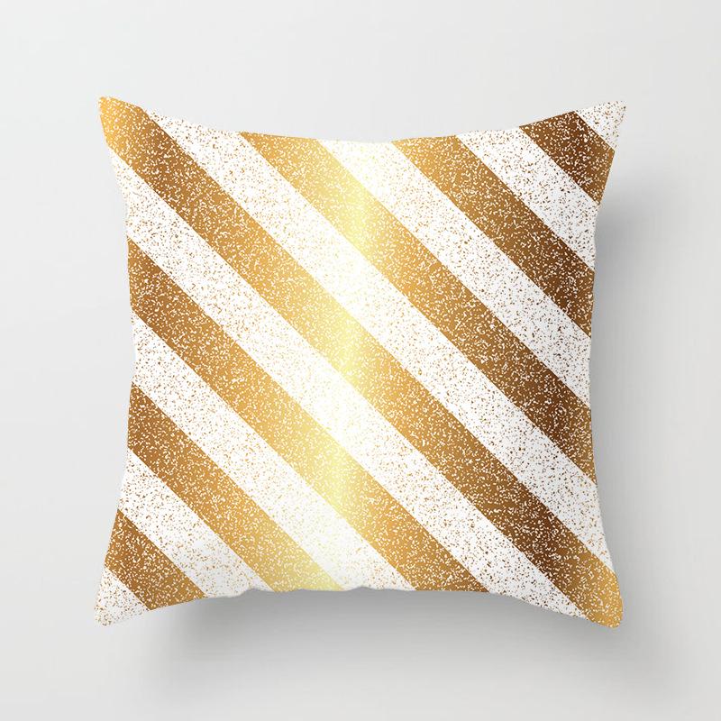 Ins Nordic Style Home Soft Decoration Gold Sofa Pillowcase Digital Printing Office Cushion Cover Pillowcase