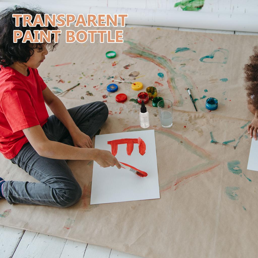 5Pcs Transparent Mixing Bottles with Measurement Scale Squeezable Paint Dispenser Fine Tip Applicator Bottle for DIY Crafting