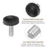 uxcell 20pcs M4x14mm Female Threaded Knobs with Null Thumb Screw Clamping Knobs Plastic Handle Knobs Threaded Studs Black