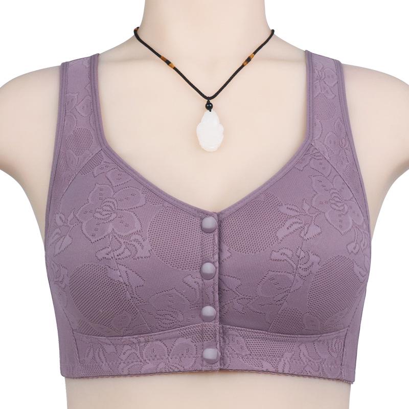

Summer Lite Front Buckle Wireless Breathable Bra 105 фиолетовый/серый