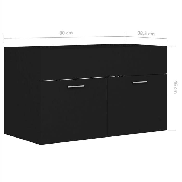 VidaXL Armoire d'Evier avec Lavabo Intégré Placard de Salle de Bain Armoire de Rangement Meuble de Rangement Toilette 3071280