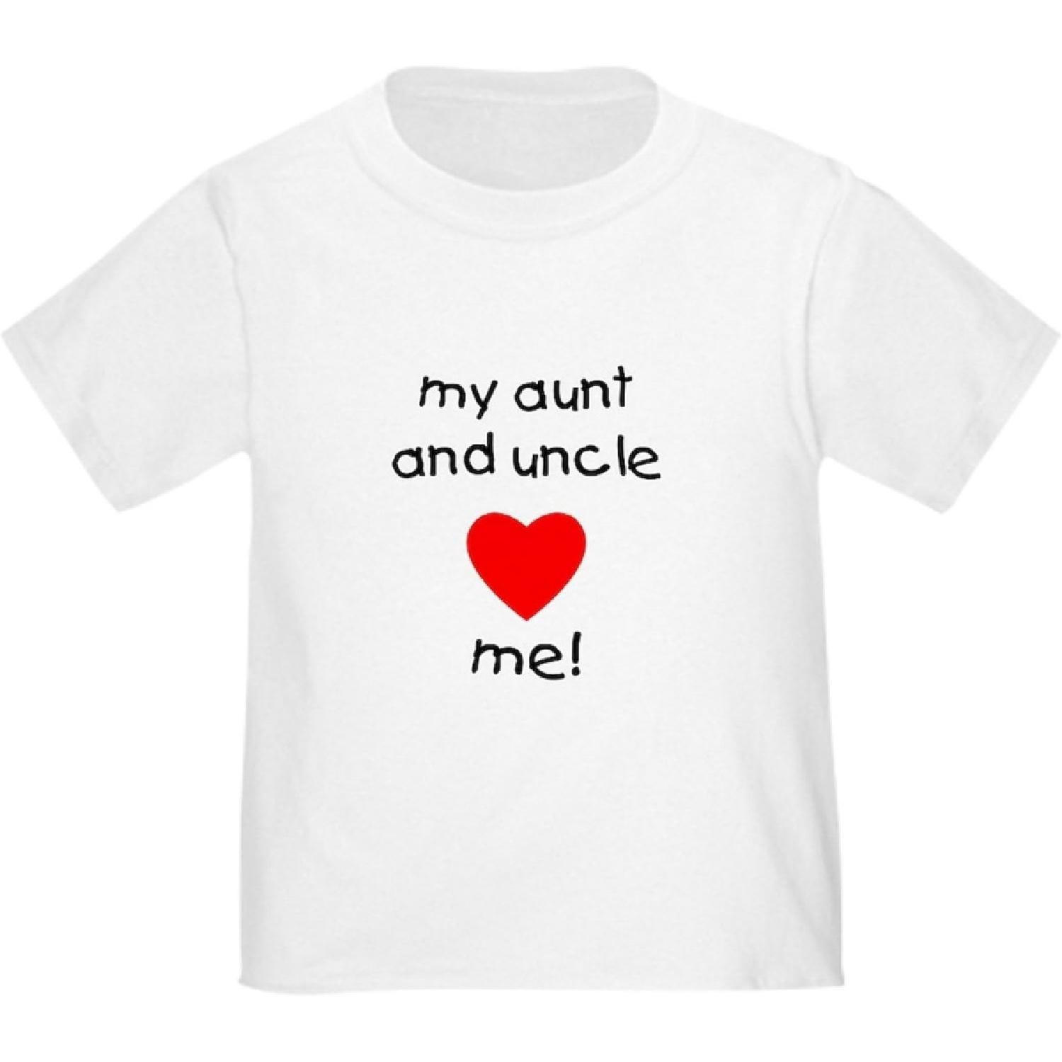 CafePress My Aunt & Uncle Love Me Toddler T Shirt Cute Toddler Graphic T-Shirt, 100% Cotton S