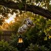 Outdoor Animal Statues Climbing Solar Light Resin Statue with Lantern Frog Garden Decor Hanging Light for Yard Tree Decoration Powered Patio