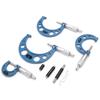 Outside Micrometer Set with Calibration Standards Wrench Accuracy Machinist Tool 0‑4in