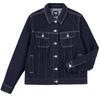 Women's Brushed Dark Blue Denim Jacket