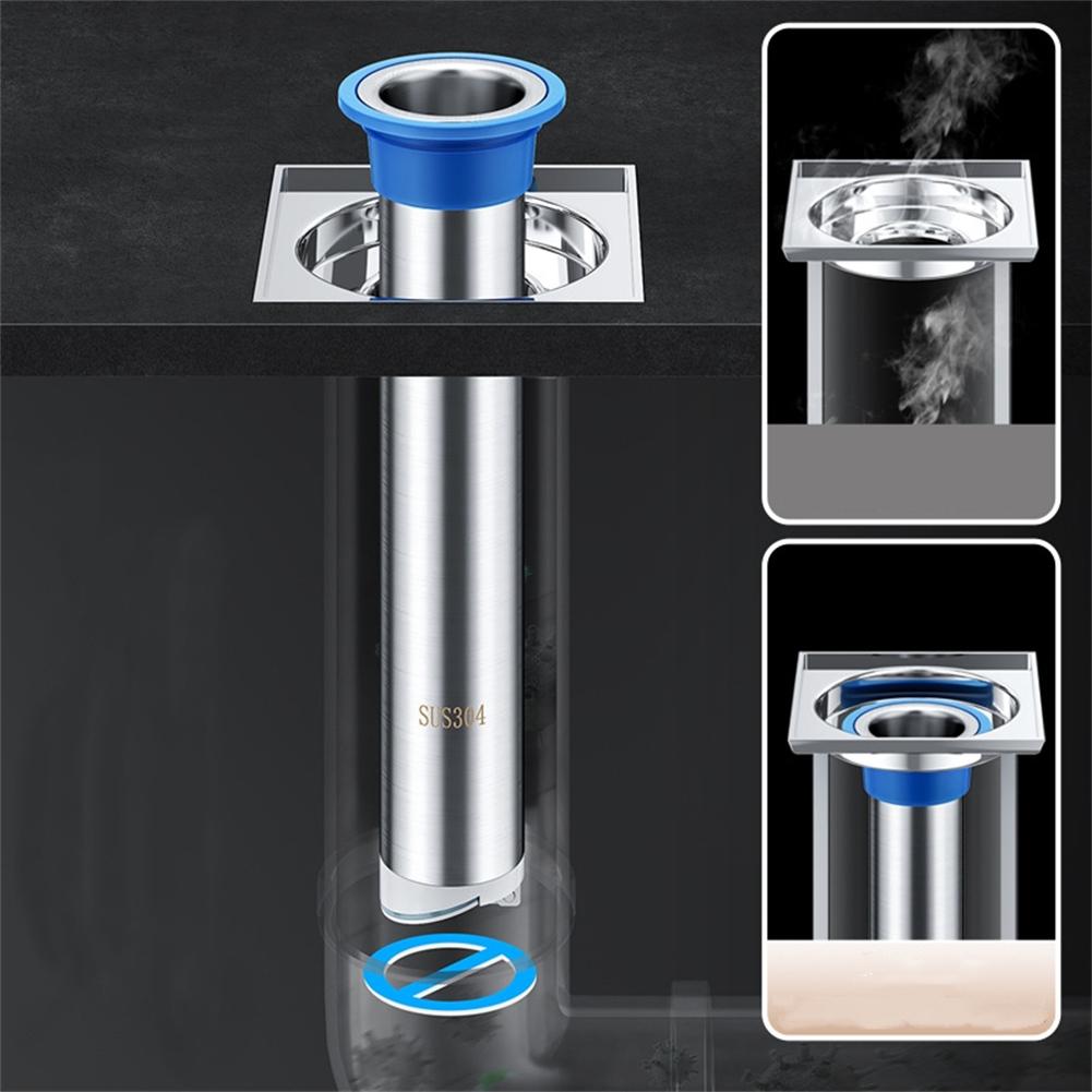Tube d'extension de tuyau d'égout anti-odeur Noyau de drain Bonde de sol en acier inoxydable