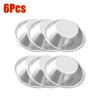 6Pcs New Baking Oven Pan Egg Tart Mould Pastry Dessert Round Baking Mold Mini Small Aluminum Alloy Egg Tart Cup