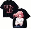 Elfen Lied Anime Lover T-shirt Harajuku Cotton New Model High Street Retro Oversized Unisex Hig