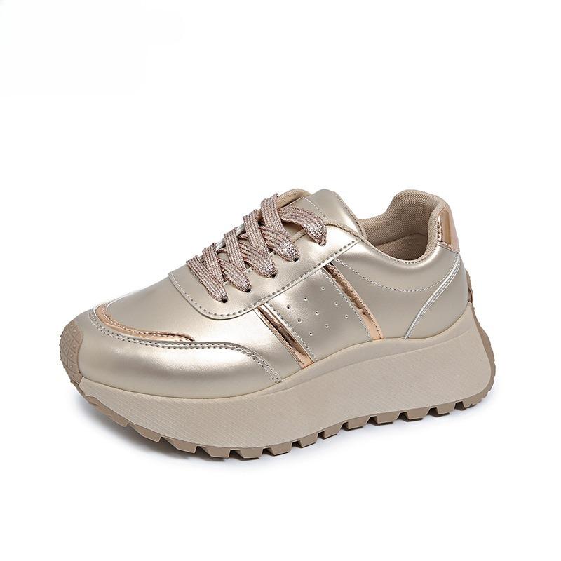 Fashion Silvery Woman's Vulcanized Shoes Spring Autumn Luxury Brand Women Casual Shoes Sneakers Walking Footwear Tennis Zapatos De Mujer