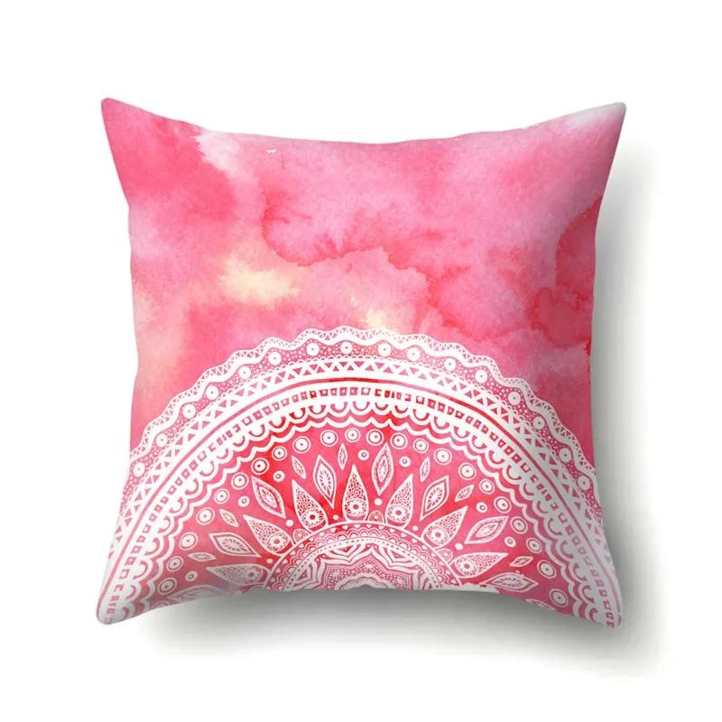 Colorful Exotic Style Abstract Geometric Bohemian Decorative Cushion Cover Square Geometry Pillowcase Home Decor Pillows Cover