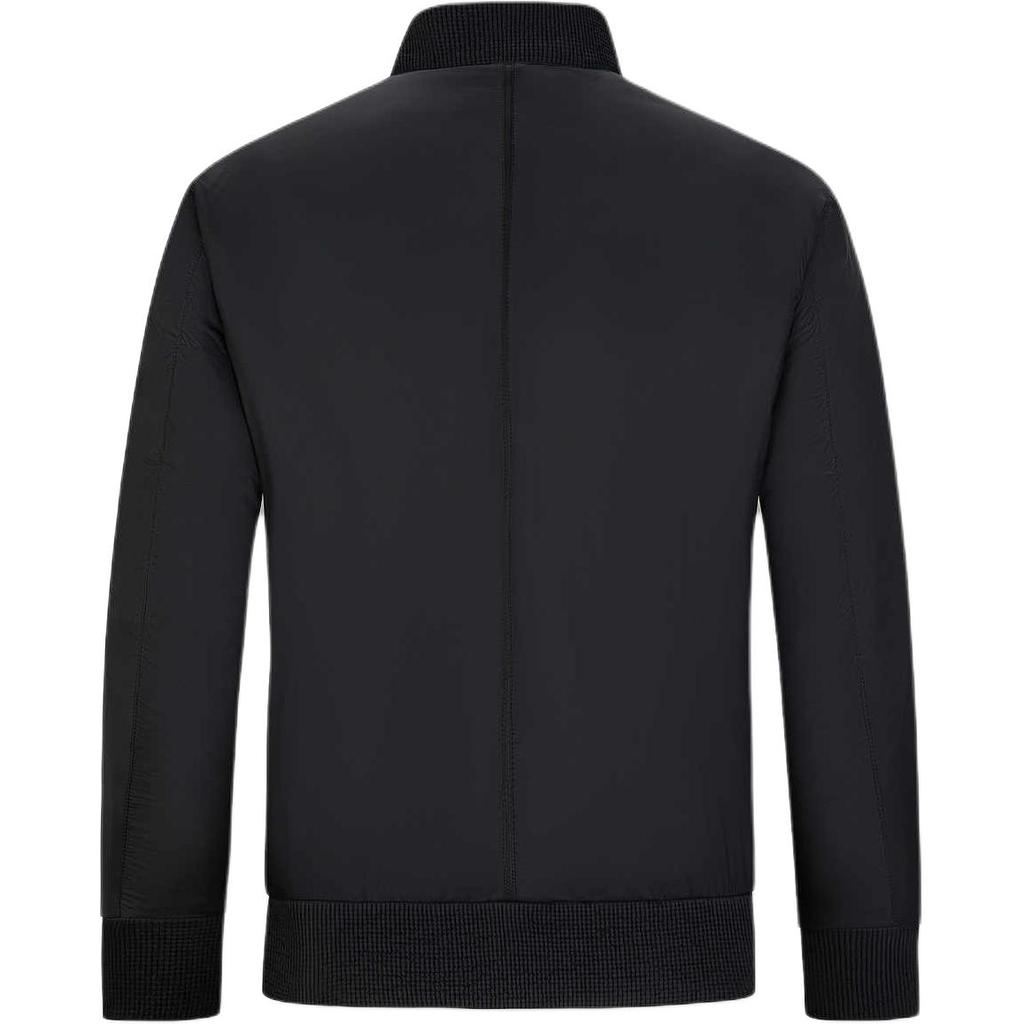 Karl Lagerfeld Solid Color Baseball Collar Zipper Long Sleeve Down Jacket Men Outerwear Black 1K1D70108912