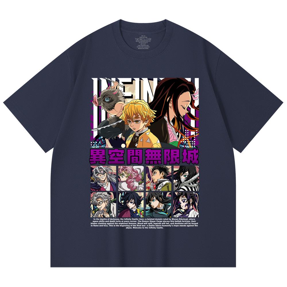 230 Gsm 100% Cotton Demon Slayer V51 Print Unisex Heavy Cotton T Shirt