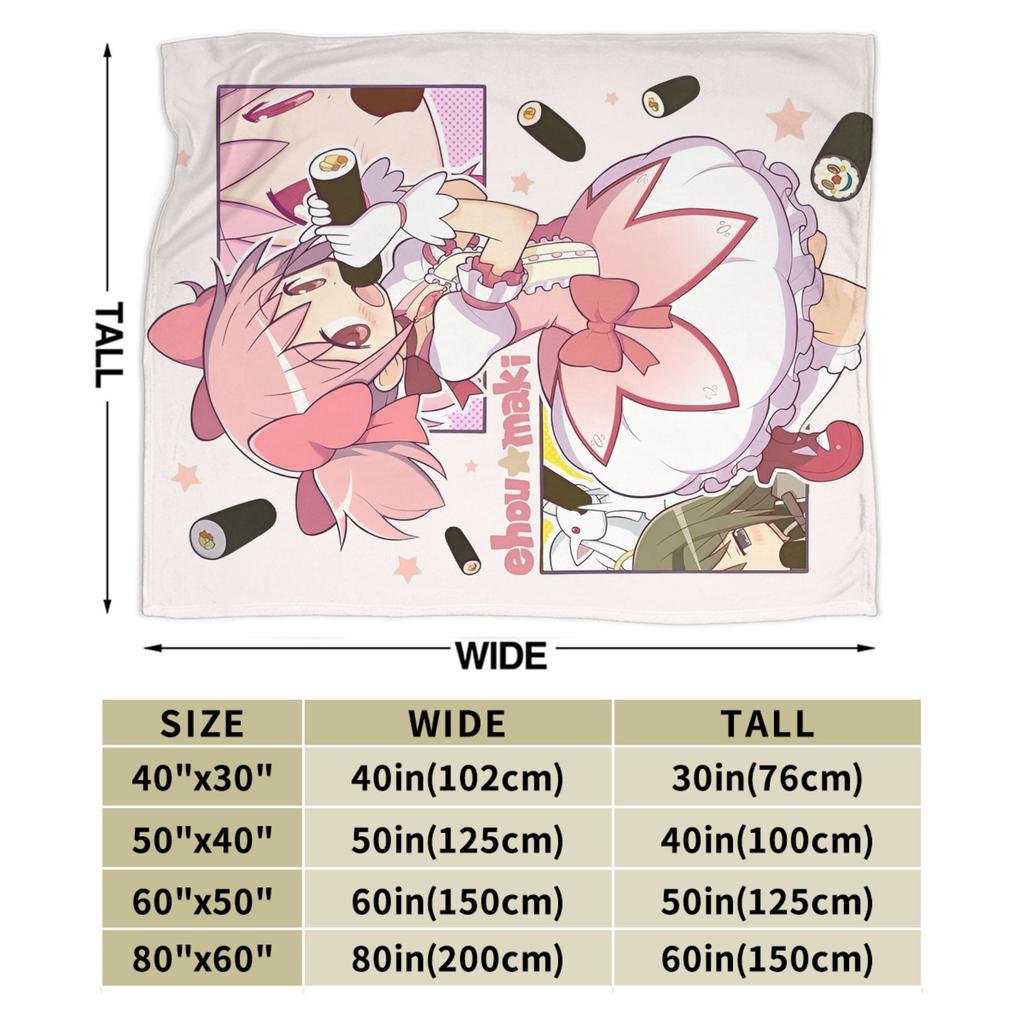 Puella Magi Madoka Magica Knitted Blanket Fleece Soft Throw Blankets for Home Couch Bed Rug