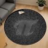 1pc Pi Numbers Pattern Office Round Rugs, Under Chair Round Rugs for Living Room, Bedroom, Bathroom Decoration Carpet 091808