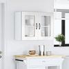 VidaXL Kitchen Wall Cabinet with Glass Door "Kalmar" High Gloss White Engineered Wood 853609